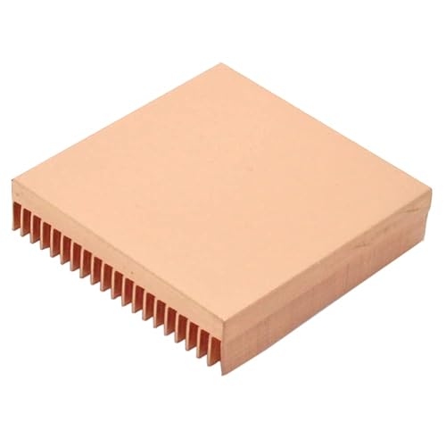 Miniatura 5 de Disipador de calor de cobre puro de 1.18 x 1.18 x 0.28 pulgadas  1.181 in x 1.181 in x 0.276 in, disipador de calor de aleta para impresora