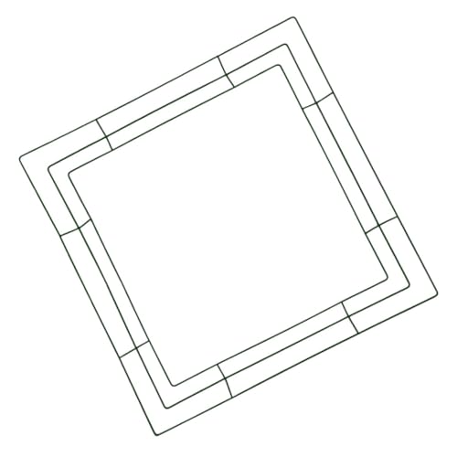 HOMOCONO Square Wreath Frame Metal for Crafts Floral Arrangements Wreath Rack for Decor for Celebrations Seasonal Decorations