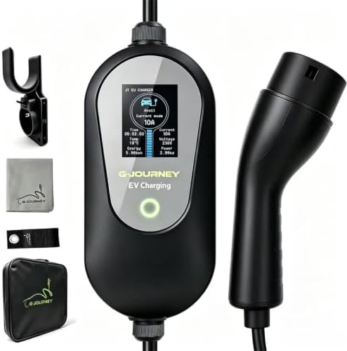 EV Charger 3 Pin Plug 5M, Type A RCD 30mA AC + 6mA DC with Rain C...