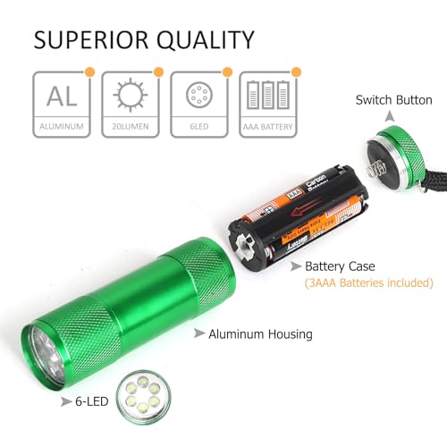 Fastpro F00800 20-Pack Aluminum 6-Led Flashlights Set thumb #4