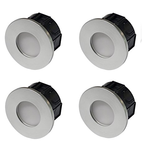 4 X 3 W LED lampada da parete, lampada da incasso per 60 mm ISO Incasso Lampada Da Parete/Hollow Dose stiege illuminazione da incasso a soffitto lampada moderno silber dimmbar