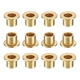 QUARKZMAN 12 Stück Flansch Gleitlager Hülse, 6mm Bohrung x 8mm AD x 8mm Länge Flanschbuchsen mit 12mm AD 1.2mm Dike Flansch für Industrieanlagen