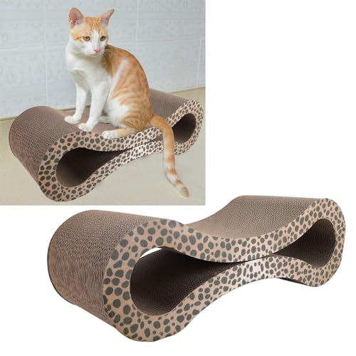 Salão arranhador para gatos com formato infinito, almofada de papel ondulado, arranhador de gato em