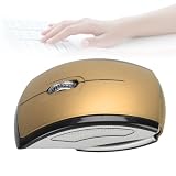 Topiky Składana Mysz Bezprzewodowa, Przenośna, Ergonomiczna Mysz Komputerowa 2,4 GHz z Magnetycznym Wyłącznikiem Zasilania do Laptopa (GOLD)