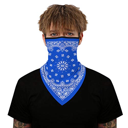Face Mask Neck Gaiter Shield Scarf Bandana Face Mask Seamless UV Protection and Windproof Hanging Ears Face Mask for Men Women Motorcycle Cycling Riding Skiing Party（Broken flower-2）3