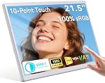 21.5 Inch Portable Touchscreen Monitor, 1080P Computer Touch Screen w/VESA Stand Touch PC Display, 75Hz, Multi-Touch Monitor, DC HDMI & USBC for Phones PC Phone Business