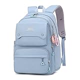 Kids Casual Backpack Solid Color Girls Elementary and Middle School Bag Teenage Travel Bag Waterproof Book Bag
