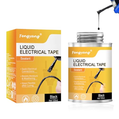 Fengyang® Cinta Aislante Liquida, Gel Aislante Electrico, Pegamento aislante líquido, Capa de goma aislante líquida, Cinta de Aislamiento de Líquidos, Cinta Eléctrica de Aislamiento Líquido (Negro)