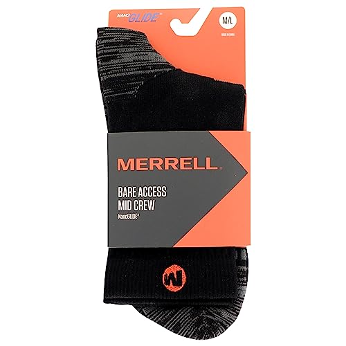 Merrell Men's and Women's Trail Running Lightweight Socks-Unisex Anti-Slip Heel and Breathable Mesh Zones2