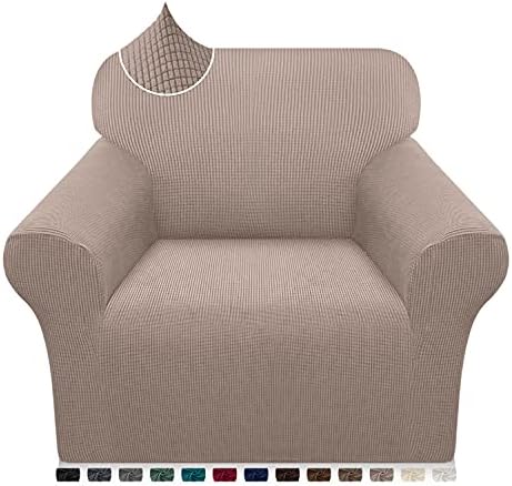 Luxurlife High Stretch Sofa Covers 2 Seater Super Soft Loveseat Cover Upgraded Modern Sofa Slipcover for Dogs Pets Furniture Protector With Elastic Bottom(2 Seater,Wine Red)