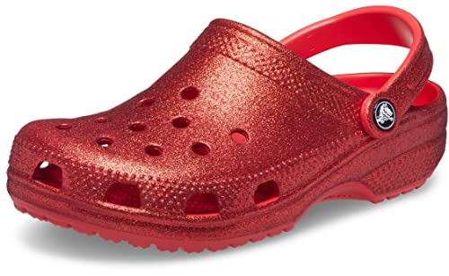 Crocs Unisex-Adult Classic Sparkly Clog, Metallic and Glitter Shoes, Flame, 10 Women/8 Men by Crocs - Used condition - US$48.75