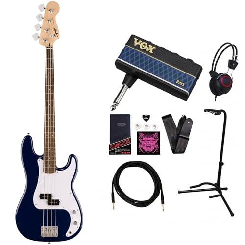 Squier by Fender/Sonic Precision Bass Laurel FB White PG Midnight Blue �w�b�h�z���A���v(Amplug Bass 3)�t���G���L�x�[�X���S�҃Z�b�gR
