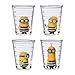 Silver Buffalo DM111864 Despicable Me Minions Mugshot Mini Glasses, 4-Pack
