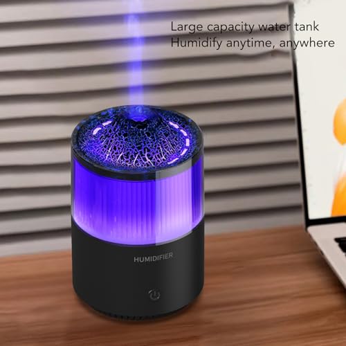 Umidificador difusor de óleo essencial, difusor de óleo de névoa de 200 ml, simulação de vulcão, bai