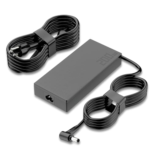 200W ADP-200JB D Charger Fit for Asus Tuf F15 A15 A17 F17 FA506 FA507 FX516 FX517 FX766 Strix G15 G17 G513 G713 ROG Zephyrus G15 GA503 G16 GU605 Vivobook Zenbook Laptop Power AC Adapter Supply Cord