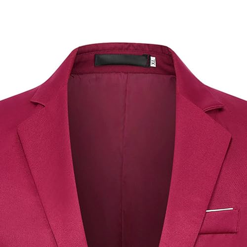 Men's Lapel Suit Jacket Lightweight One Button Suit Coats Casual Solid Color Men Jacket Blazer3