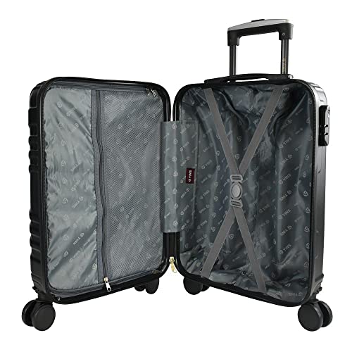 Mala de Bordo 360° Pequena com Cadeado Preto- YIN'S