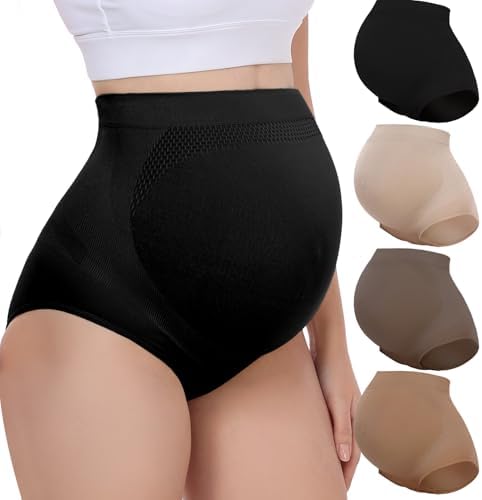 Maternity Underwear High Waist Seamless Pregnancy Panties Over Bu...