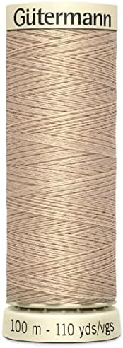 Gutermann Sew All Polyester Thread, Jeans Gold 0968, 100 m, 5.5 x 1.8 x 1.8 cm