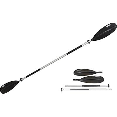 Sea Eagle 4-Part Easy Pack, Easy Portable Kayak Paddle (7'10 inch) with Asymmetrical Fiberglass Reinforced Nylon Blades