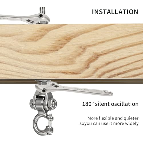 GW Gwongvvei Heavy Duty Swing Hangers for Wooden Sets1000LB Capacity Hammock Hanger Stainless Steel Swing Hardware Accessories 2 Packs 12\" for Porch Playground Yoga Heavy Bag Swingset Part