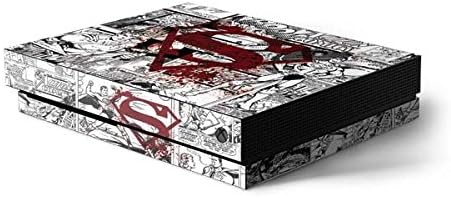 Skinit Decal Gaming Skin Compatible with Xbox One X Console - Officially Licensed DC Comics Superman Comic Pattern Logo in Red Design