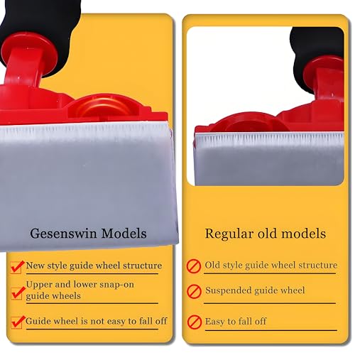 GRSL43 Paint Edger Trimmer with 2 Replacement Pads | Improved Guide Wheels | Edge Painting Tool for Walls, Ceilings, Corners & Trims | Paint Pad Applicator, Edge Trimmer & Paint Edger Tool - Image 2