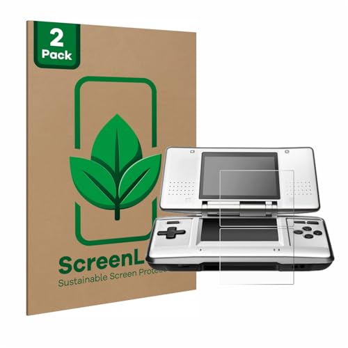 ScreenLeaf (2 Unidades Protector de pantalla para Nintendo DS [Protección de Pantalla Sostenible, Clear, Anti-Arañazos]