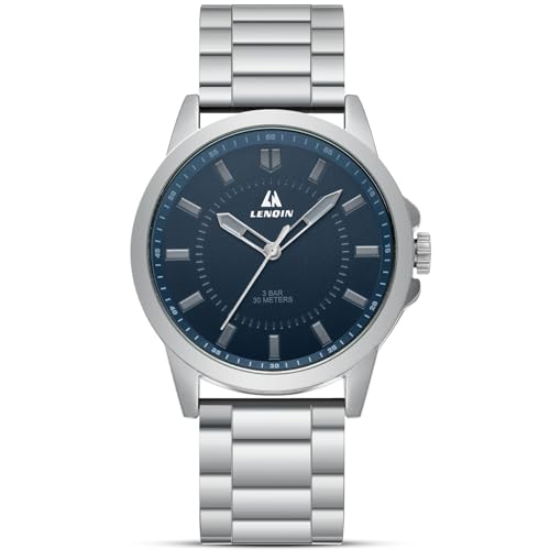 LN LENQIN Mens Watches Waterproof Stainless Steel Watch for Men Analog Quartz Fashion Business Designer Wristwatch