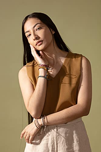 Wakami-Earth-Charm-Bracelet-Handmade-Boho-Jewelry-for-Womens-Mens-Braided-Beaded-Waterproof-Fair-Trade-Stackable-Bracelets-Sliding-closure-and-button-closure-the-strands