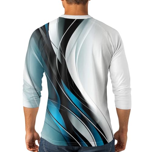 Men Undershirts V Neck Raglan Summer Shirts 3/4 Sleeve Henley Button Down Jersey Baseball T-Shirts Camo Tee Tops3