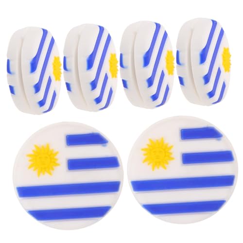 ibasenice Flower Pattern Tennis Racket Vibration Dampener Silicone Tennis Racket Damper Set