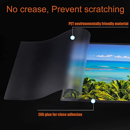 Folhas de laminação de 100 peças, folhas de papel laminado transparente de 80 mic, bolsas de filme p