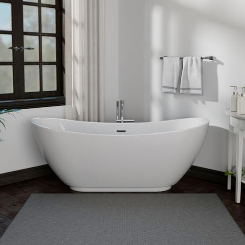 Empava 69" Freestanding Tub, Acrylic Contemporary Soaking Bathtub by Empava - Image 3