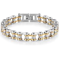 Ockyunoo Pulsera de Bicicleta para Hombre, Pulsera de Cadena de