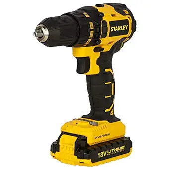 STANLEY SBD201D2K 18V,13mm Li-ion Brushless Cordless Drill Machine Driver-2x1.5Ah Batteries Included.