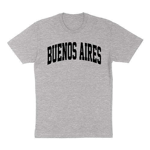 Buenos Aires Collegiate Shirt Unisex 4X-Large Grey