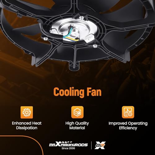 Image of maXpeedingrods A /C Condenser Fan Assembly for Nissan Frontier 2005-2006, Pathfinder 2005-2007, Xterra 2005-2006 Replacement 9608230 92120ea200 92120zl00a