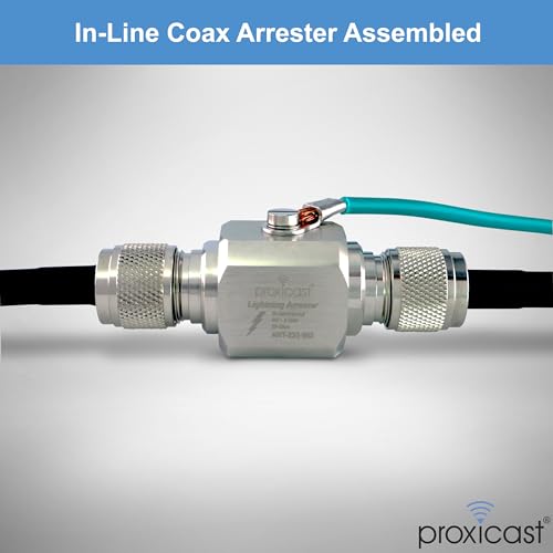 Proxicast Coaxial Lightning Arrester/Suppressor with UHF SO-239 Female Connectors - Pro-Grade Coax Cable Surge Protector for RF, HF, VHF, UHF, CB, Ham, Two-Way Radio and Other Antennas (ANT-233-002) - Thumbnail 6