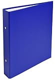Exacompta - Réf. 51072E - Classeur rembordé PP - 2 anneaux ronds diamètre 25 mm - Dos 40 mm - Dimensions extérieures : 23x21 cm - Format à classer A5 - Coloris : bleu