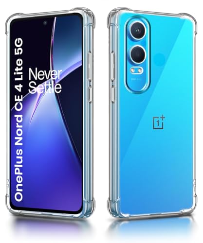 Image of WOW IMAGINE Clear Back Cover Case for 1+ OnePlus Nord CE 4 Lite 5G | Shockproof Soft TPU Case | Cushioned Edges for Ultimate Protection Back Cover Case - Transparent