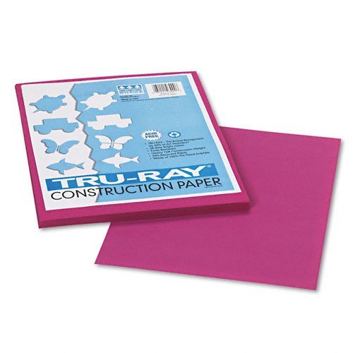 Papier couleur Pacon Tru-Ray Magenta 9x12 pouces pour découpage collage et origami