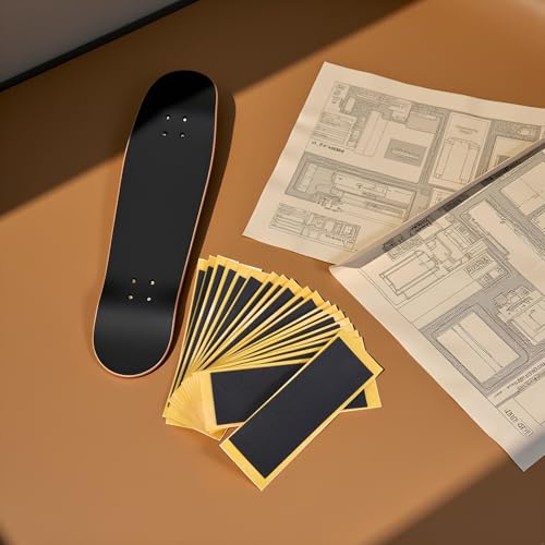 20Pcs/Lot Black Fingerboard Deck Uncut Tape Stickers Black Foam Grip Tape Stickers 38mmx110mm, Finger Toy Skateboards Parts