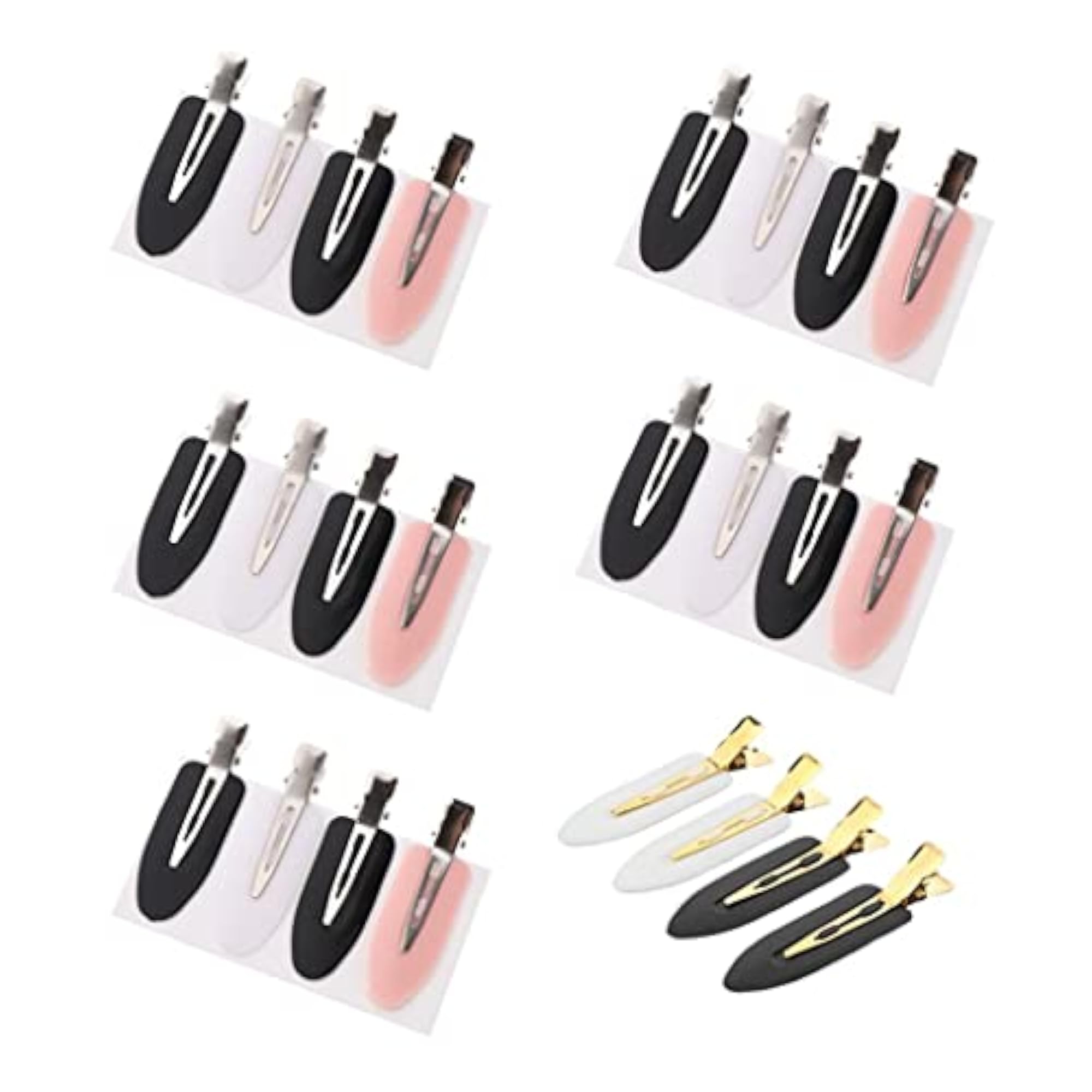 No Bend Hair Clip Makeup Clamps, 24pcs