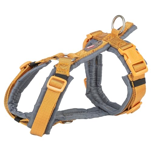 Trixie Pettorina Per Cani Premium Trekking Curry Giallo/Grigio Grafite 62-74X2,5 Cm