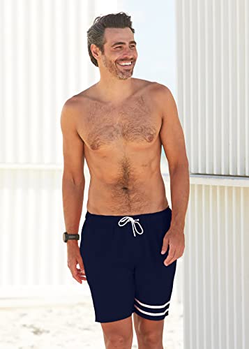 Ziwoch Mens Shorts Casual Elastic Waist Drawstring Summer Beach Short Pants Swim Trunks With Mesh Lining Blue X-Large #TOP1