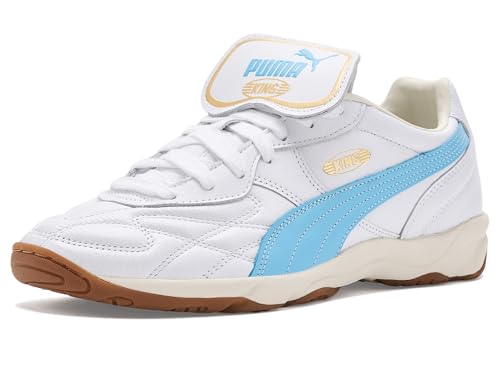PUMA Mens King Indoor Shoes White/Vibrant Blue 7.5 Medium