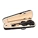Full Size 4/4 Acoustic Violin Set,Beginner Violin Vintage Solid Wood Violin Starter Kit with Carrying Case,Bow and Rosin (Black)