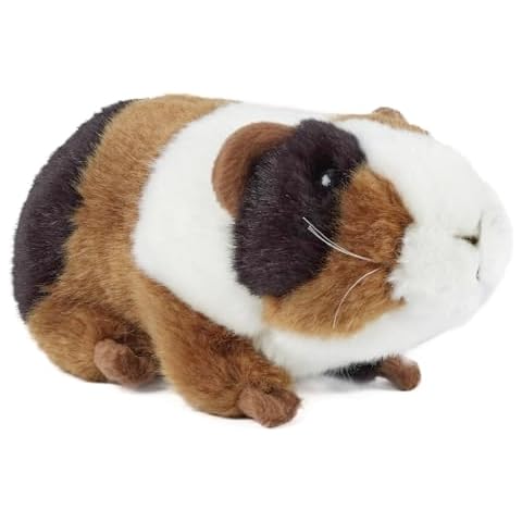 Living Nature Guinea Pig, Realistic Soft Cuddly Small Pig Toy, Naturli Eco-Friendly Plush, White, 18cm Cover