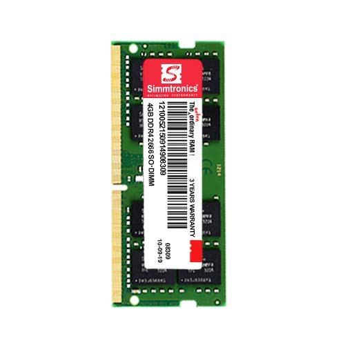 Image of Simmtronics 4GB DDR4 Laptop RAM 2666 MHz (PC 21300) with 3 Year Warranty